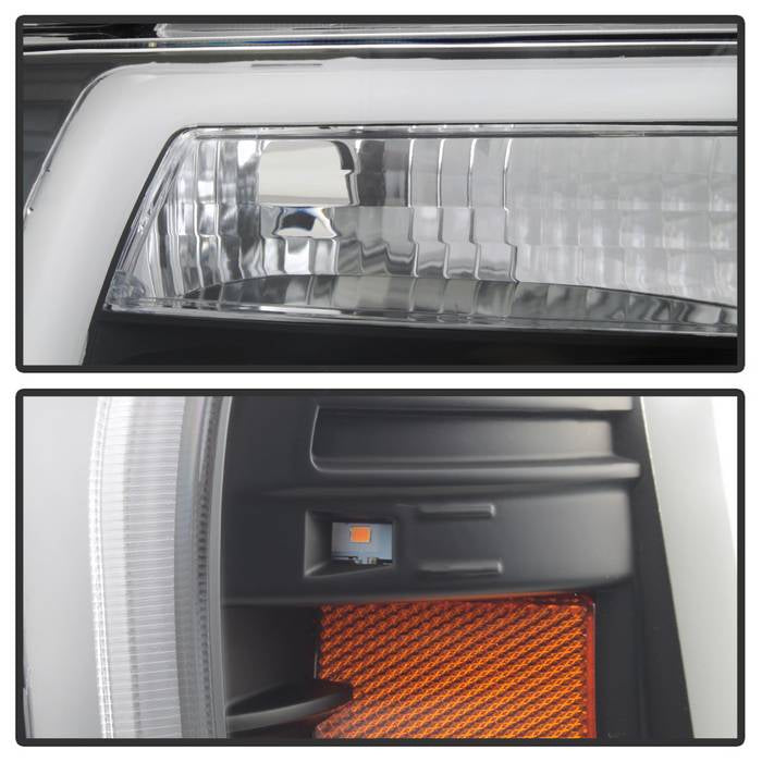Spyder 04-08 Ford F-150 Projector Headlights - Light Bar DRL - Black PRO-YD-FF15004V2-LB-BK 5084484