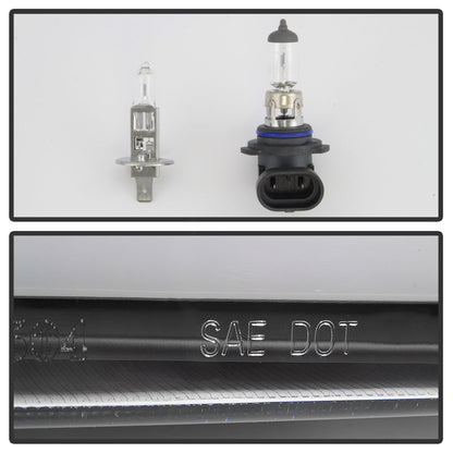 Spyder 04-08 Ford F-150 Projector Headlights - Light Bar DRL - Black PRO-YD-FF15004V2-LB-BK 5084484