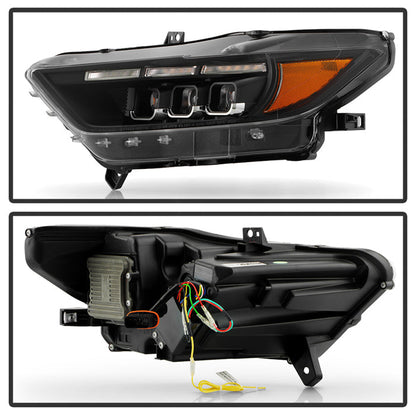 SPYDER 15-17 Ford Mustang LED Headlights - Black (PRO-YD-FM15AP-GRSB-SET-BK) 5089335