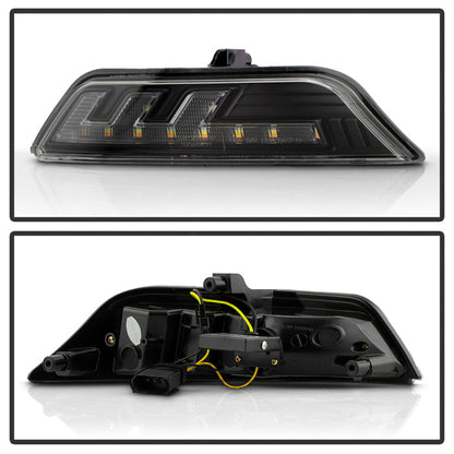 SPYDER 15-17 Ford Mustang LED Headlights - Black (PRO-YD-FM15AP-GRSB-SET-BK) 5089335