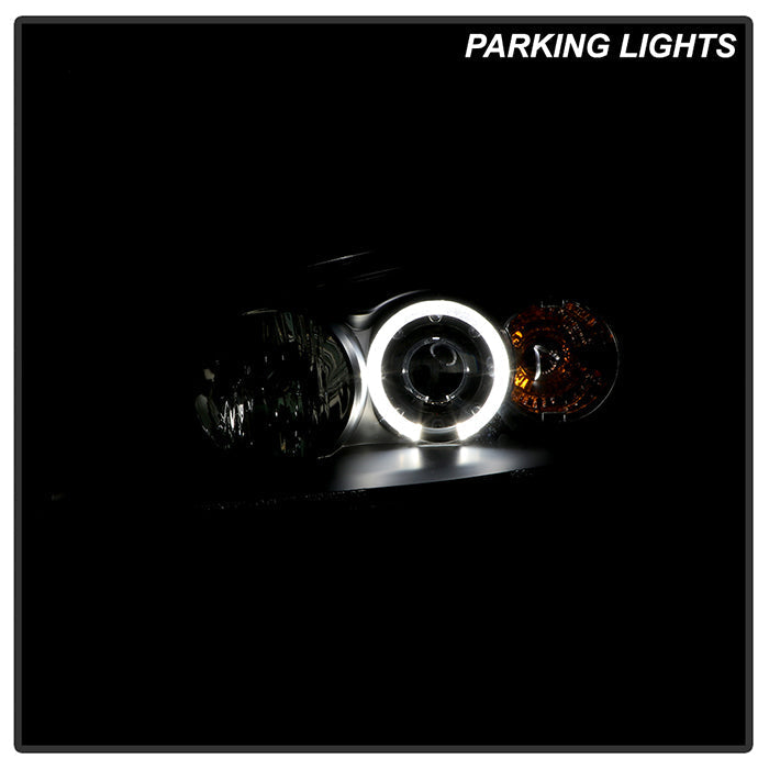 Spyder Honda Civic 01-03 2/4DR Projector Headlights - LED Halo Amber Reflector Blk PRO-YD-HC01-AM-BK 5010759