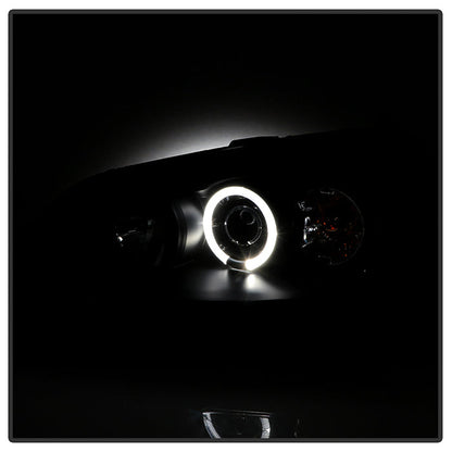 Spyder Honda Civic 01-03 2/4DR Projector Headlights - LED Halo Amber Reflector Blk PRO-YD-HC01-AM-BK 5010759