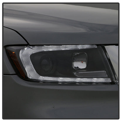 Spyder 11-13 Jeep Grand Cherokee - Light Bar Proj Headlights - Halo Model - Blk - PRO-YD-JGC11-LB-BK 5085795