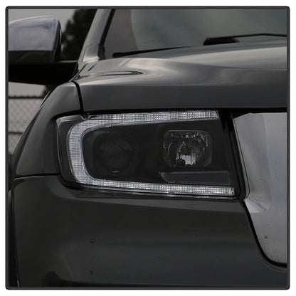Spyder 11-13 Jeep Grand Cherokee - Light Bar Proj Headlights - Halo Model - Blk - PRO-YD-JGC11-LB-BK 5085795