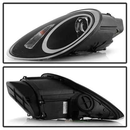 Spyder Porsche Cayman 05-08 Headlights - Halogen Model Only - DRL LED - Black PRO-YD-P98705-DRL-BK 5083197