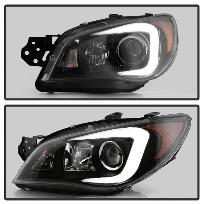 Spyder Subaru WRX 06-07 Projector Headlights - HID Model Only - Black PRO-YD-SWRX06-HID-LBDRL-BK 5083913