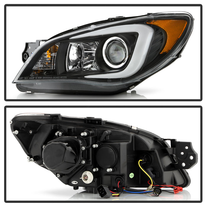 Spyder Subaru WRX 06-07 Projector Headlights - HID Model Only - Black PRO-YD-SWRX06-HID-LBDRL-BK 5083913
