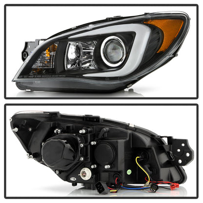 Spyder Subaru WRX 06-07 Projector Headlights - HID Model Only - Black PRO-YD-SWRX06-HID-LBDRL-BK 5083913