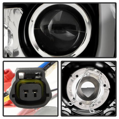 Spyder Subaru WRX 06-07 Projector Headlights - HID Model Only - Black PRO-YD-SWRX06-HID-LBDRL-BK 5083913