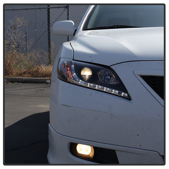Spyder Toyota Camry 07-09 Projector Headlights DRL Black High H1 Low H7 PRO-YD-TCAM07-DRL-BK 5039422
