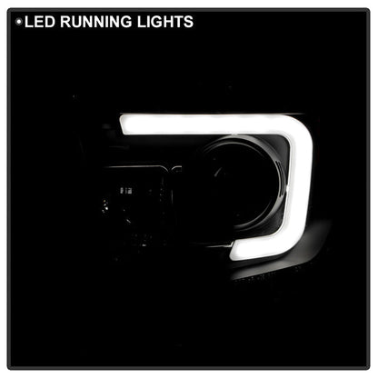 Spyder Toyota Tundra 2014-2016 Projector Headlights Light Bar DRL Black PRO-YD-TTU14-DRL-BK 5080158