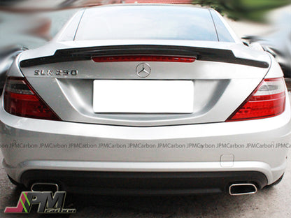 V Style Carbon Fiber Trunk Spoiler For 2011-2016 Mercedes-Benz R172 SLK-Class Only