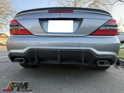 [JPMCarbon] AMG Style Carbon Fiber Rear Diffuser (For Quad Tips) Fits For 2009-2012 Mercedes-Benz R230 Facelift SL550 SL63 S65 Only
