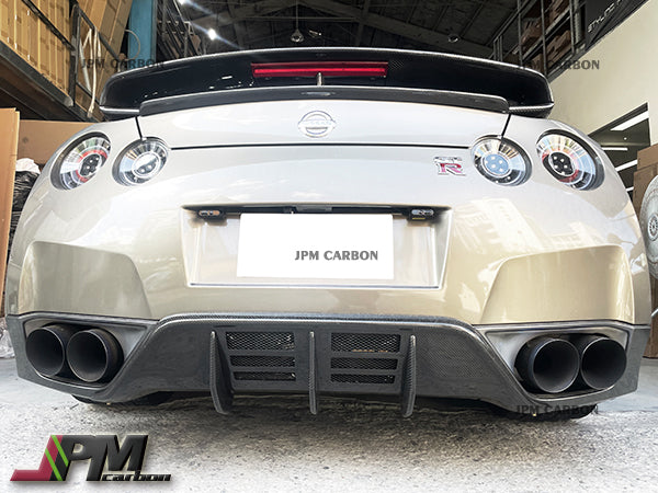 W Style Carbon Fiber Add-on Rear Diffuser Fits For 2008-2011 Nissan R35 GT-R Only