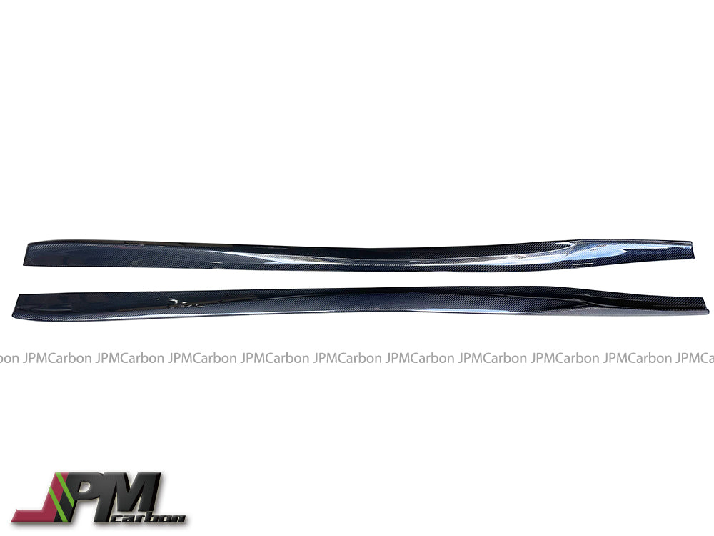 VR Style Carbon Fiber Side Skirt Add-on Lips Fits For 2017-2023 Nissan GT-R R35 Only