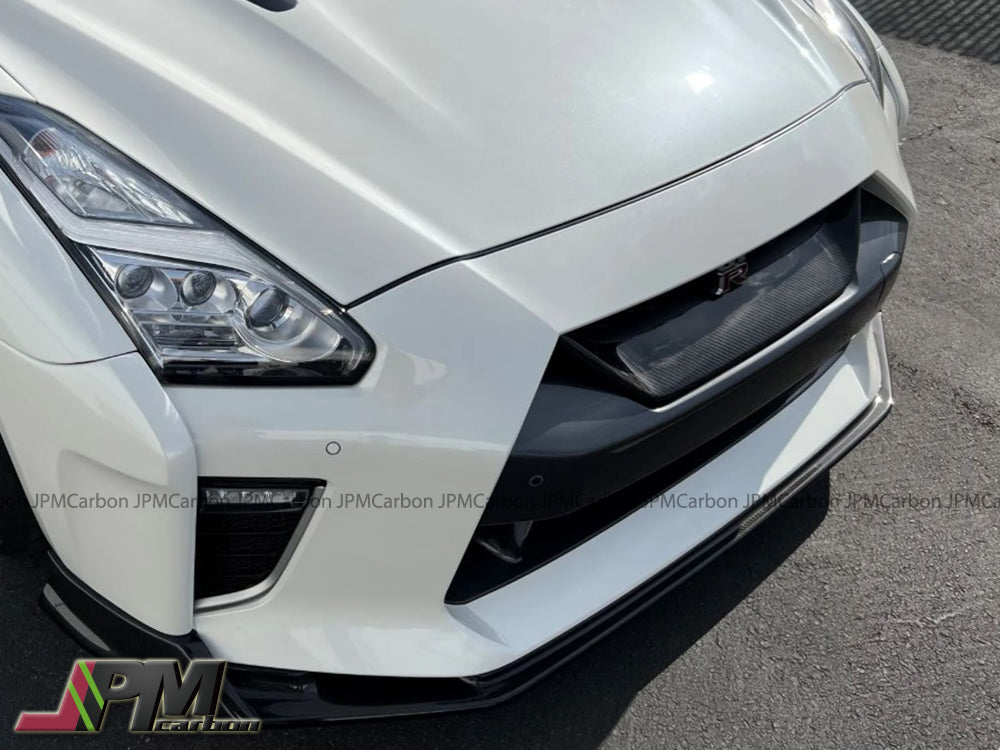 Carbon Fiber Front Add-on Grille Cover Fits For 2017-2021 Nissan GT-R R35 Only