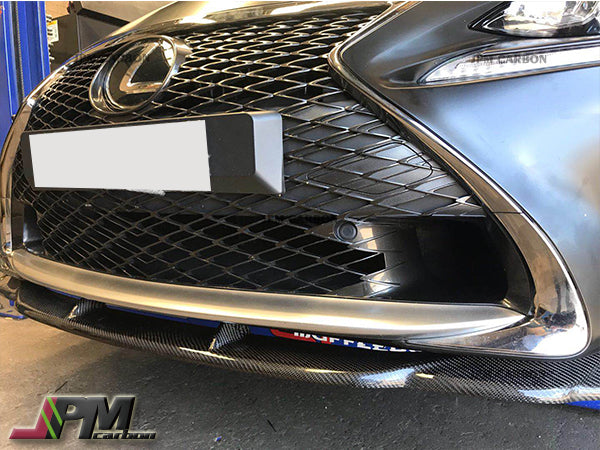 AG Style Carbon Fiber Front Bumper Add-on Lip Fits For 2015-2018 Lexus RC with F-Sport Package Only