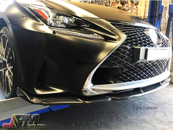 AG Style Carbon Fiber Front Bumper Add-on Lip Fits For 2015-2018 Lexus RC with F-Sport Package Only