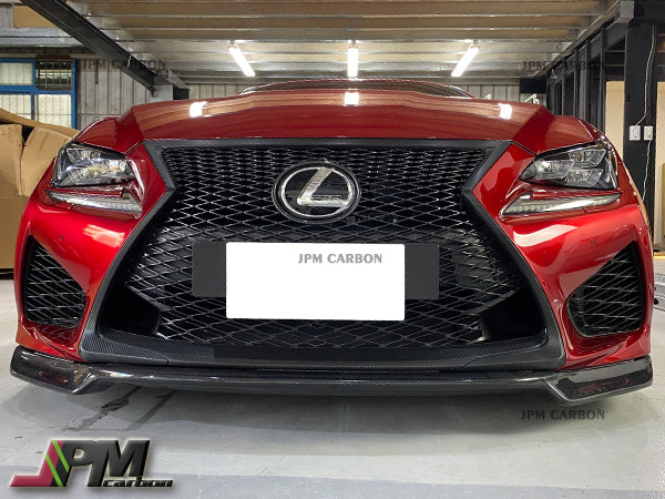 VN Style Carbon Fiber Front Bumper Add-on Lip Fits For 2015-2018 Lexus RC-F Only