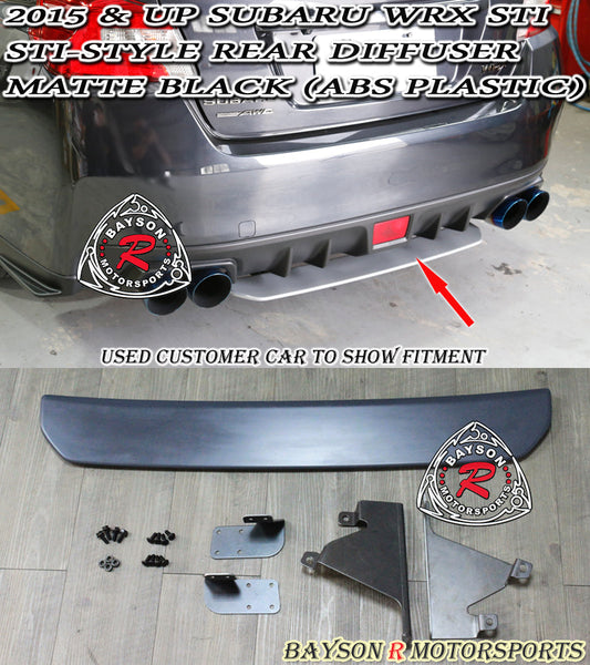 ST Style Rear Diffuser (Matte Black) For 2015-2021 Subaru WRX/WRX Sti