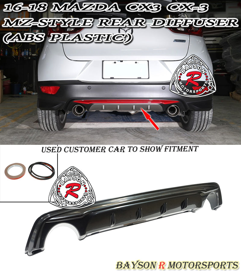 MZ Style Rear Diffuser For 2016-2021 Mazda CX-3