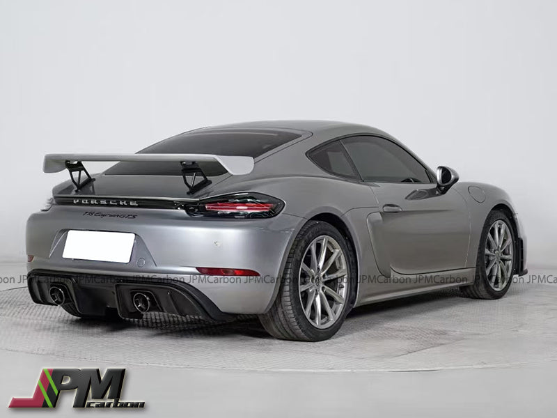 GT4 Style Rear Diffuser with Dual Exhaust Tips For 2017-2025 Porsche Boxster/Cayman (718)