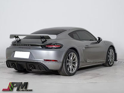 GT4 Style Rear Diffuser with Dual Exhaust Tips For 2017-2025 Porsche Boxster/Cayman (718)