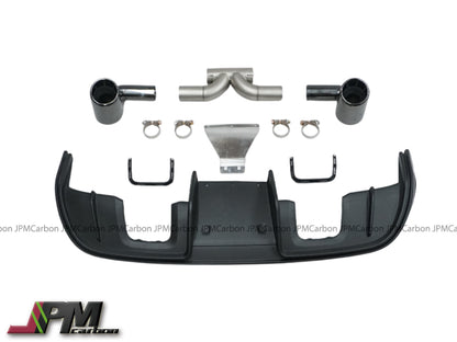 GT4 Style Rear Diffuser with Dual Exhaust Tips For 2017-2025 Porsche Boxster/Cayman (718)