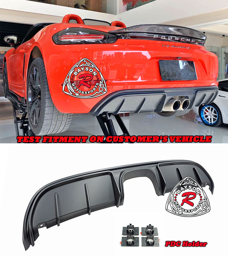 GT4 Style Rear Diffuser For 2017-2025 Porsche Boxster/Cayman (718)
