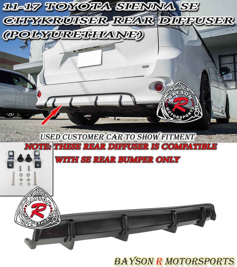 CityKruiser Rear Diffuser For 2011-2020 Toyota Sienna (SE)