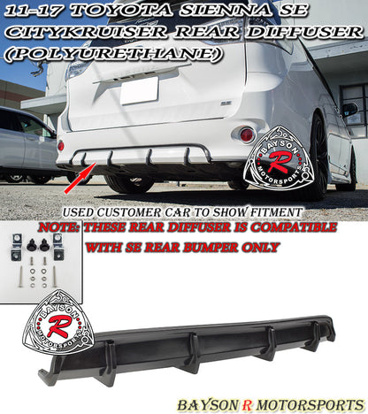 CityKruiser Rear Diffuser For 2011-2020 Toyota Sienna (SE)