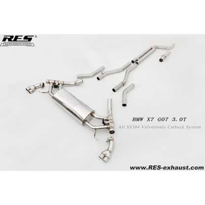 RES Valvetronic Cat Back Exhaust for 2019+ BMW X7 G07 3.0T