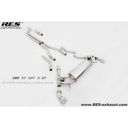 RES Valvetronic Cat Back Exhaust for 2019+ BMW X7 G07 3.0T