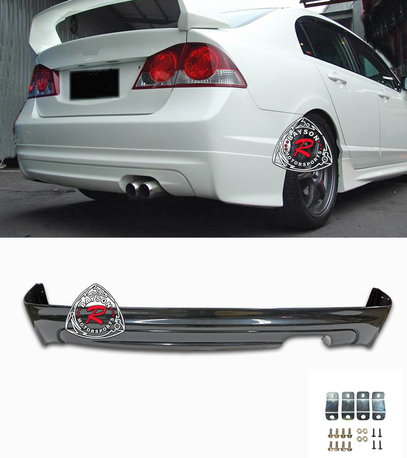 MU Style Rear Lip For 2006-2011 Acura CSX (4Dr Sedan, Canadian Model)