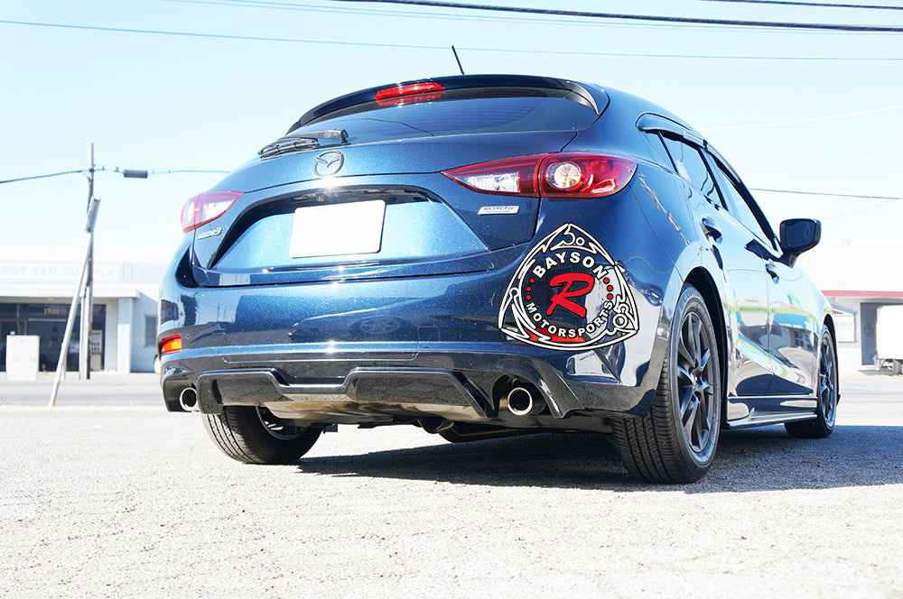 MK Style Rear Diffuser For 2017-2018 Mazda-3 (5Dr Hatchback)