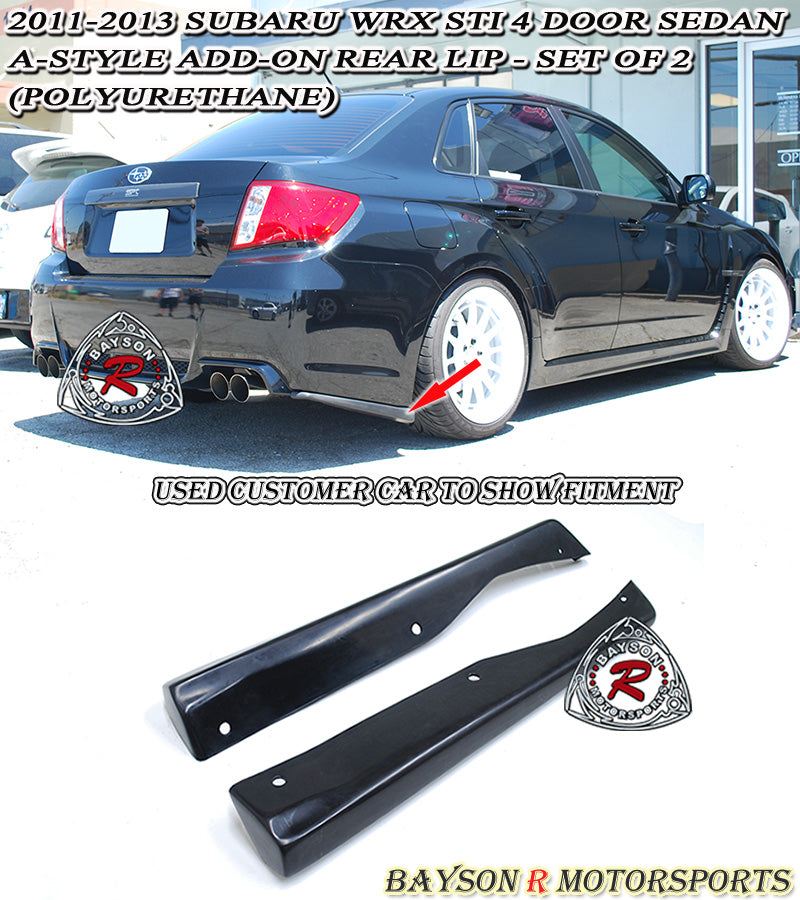 A Style Rear Aprons For 2011-2014 Subaru WRX Sti (4Dr Sedan)