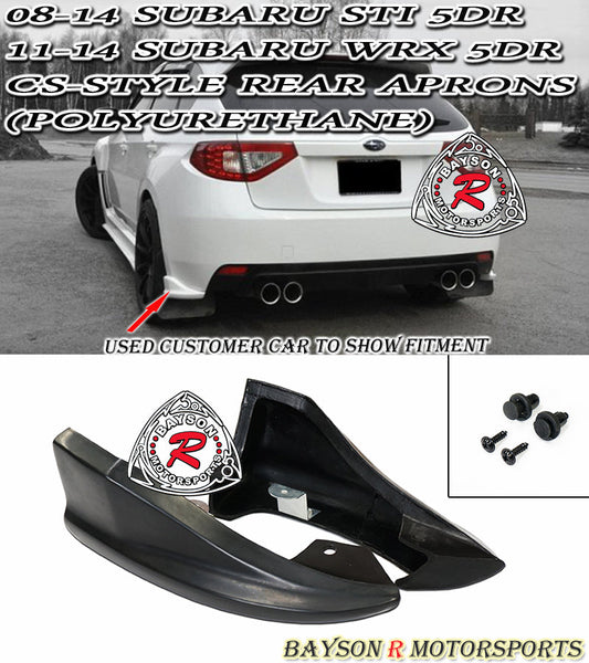 CS Style Rear Aprons For 2008-2014 Subaru WRX Sti (5Dr Hatchback)