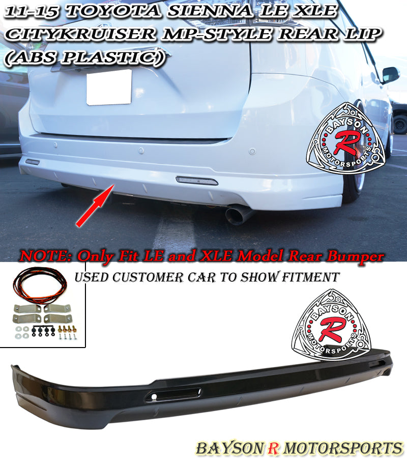 CityKruiser MP-Style Rear Lip For 2011-2020 Toyota Sienna (Non-SE)
