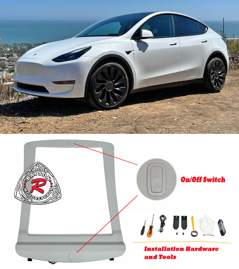 Electric Sunshade (Dual Switch) with Voice Control For 2020-2025.2 Tesla Model-Y