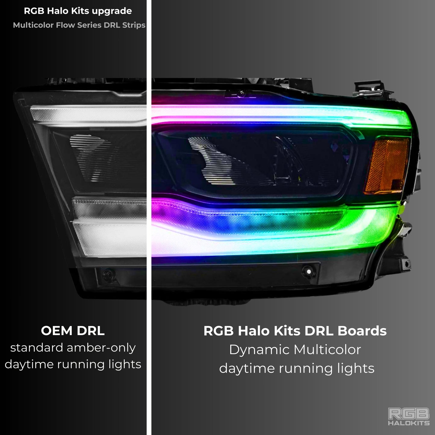 Ram 1500 (Mid-Level Trim) Multicolor DRL Boards (2019-2024)