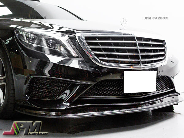 K Style Carbon Fiber Front Lip Fits For 2014-2017 Mercedes-Benz W222 S63 AMG Only