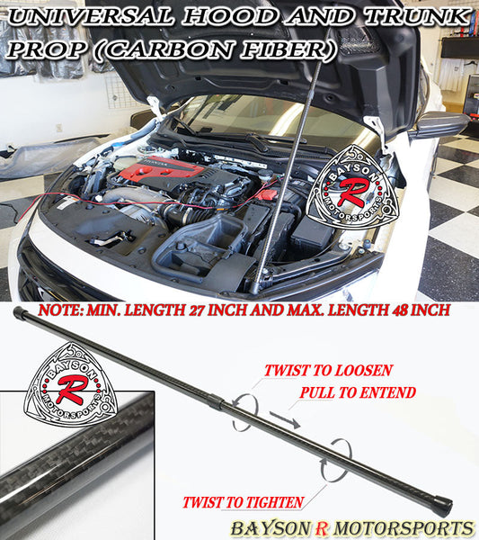 Universal Hood and Trunk Prop (Carbon Fiber)