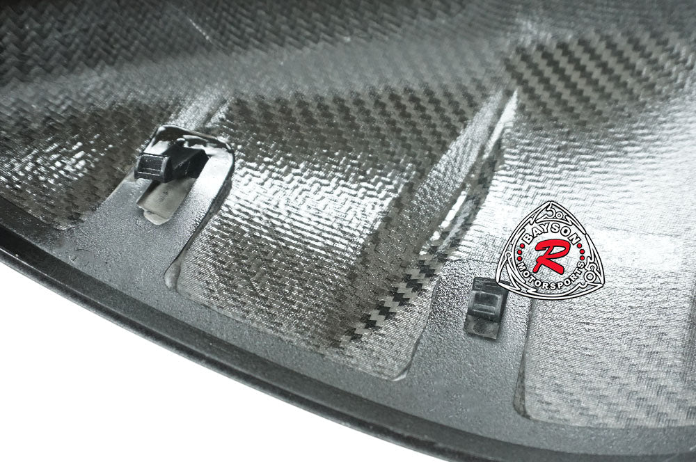 MU Style Side Mirror Cover w/ Turn Signal Cutout Replacement (Dry Carbon Fiber) For 2022-2026 Honda Civic & Type R (FL5)