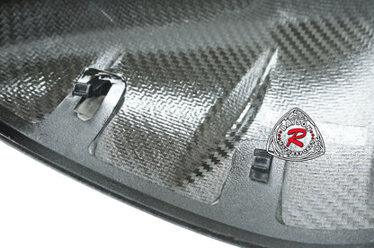 MU Style Side Mirror Cover w/ Turn Signal Cutout Replacement (Dry Carbon Fiber) For 2022-2026 Honda Civic & Type R (FL5)