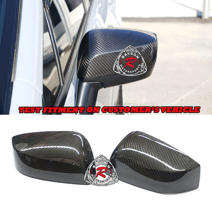 Side Mirror Covers (Dry Carbon Fiber) For 2015-2021 Subaru WRX/WRX Sti Without Side Marker