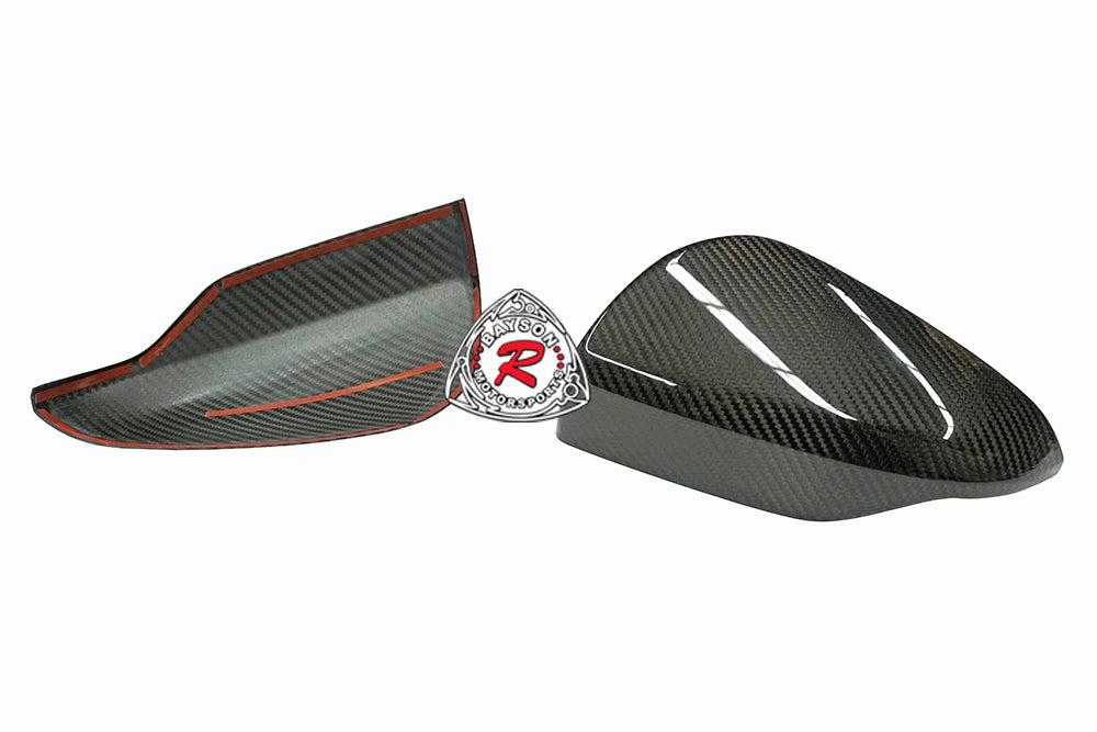 Side Mirror Covers (Dry Carbon Fiber) For 2022-2024 Subaru WRX With Side Marker