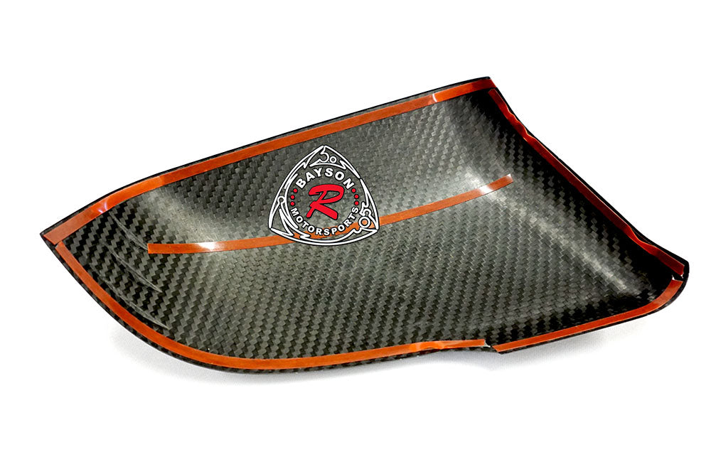 JDM Style Side Mirror Covers For 2020-2022 Toyota Supra (Gloss Black, Dry Carbon Fiber)