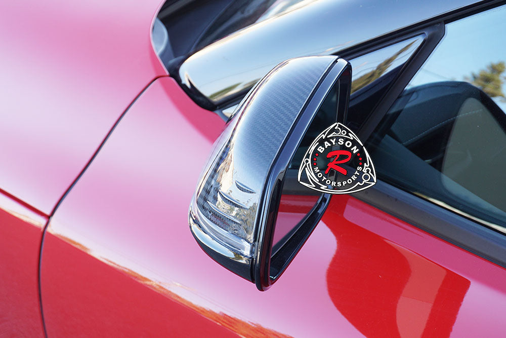 JDM Style Side Mirror Covers For 2020-2022 Toyota Supra (Gloss Black, Dry Carbon Fiber)