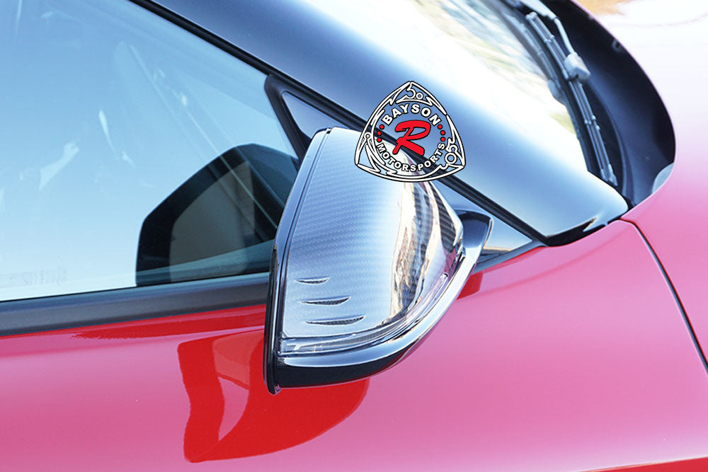 JDM Style Side Mirror Covers For 2020-2022 Toyota Supra (Gloss Black, Dry Carbon Fiber)