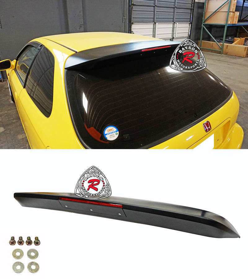 Spn Style Spoiler w/ Red LED For 1996-2000 Honda Civic (3Dr Hatchback)